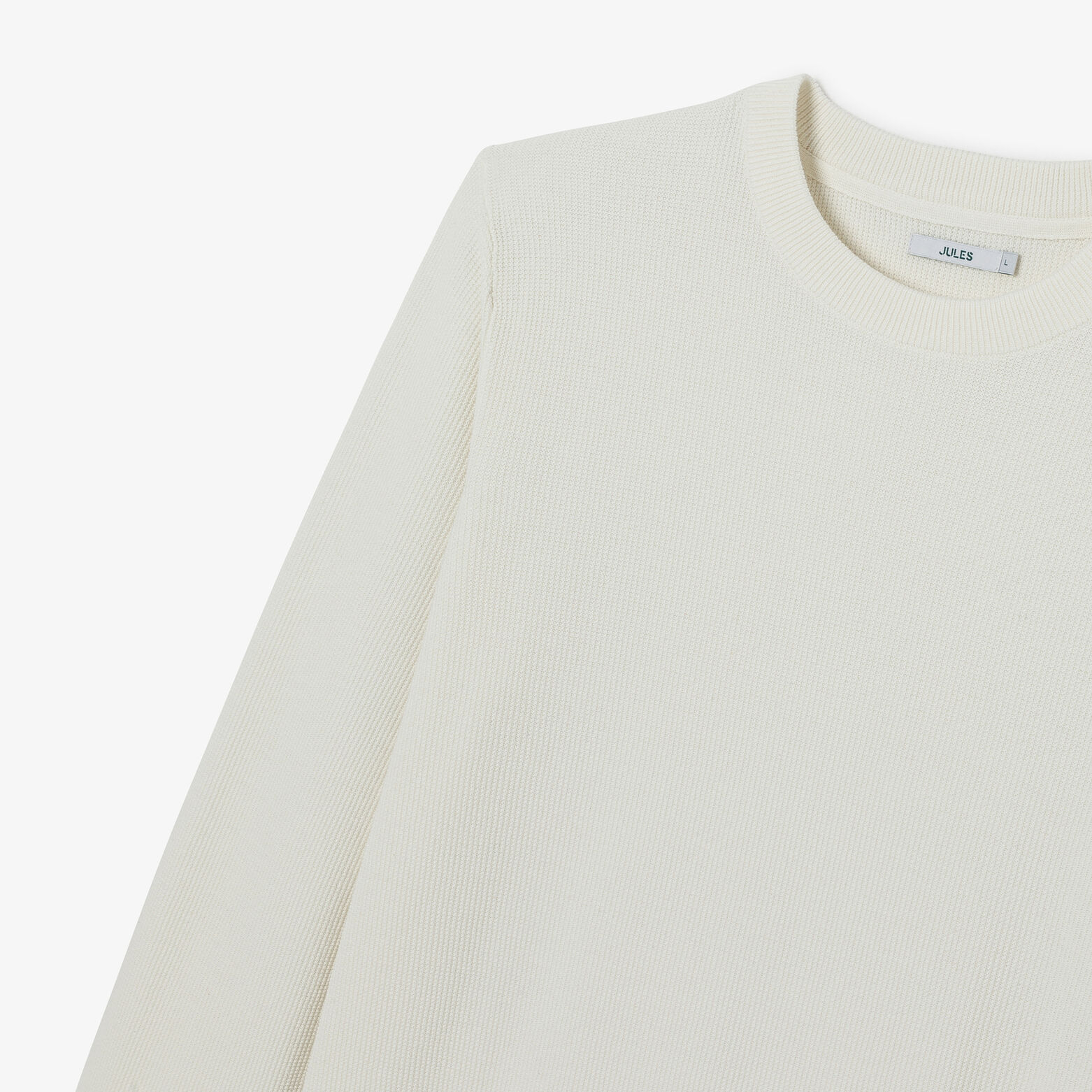 Pull col rond jeux de points