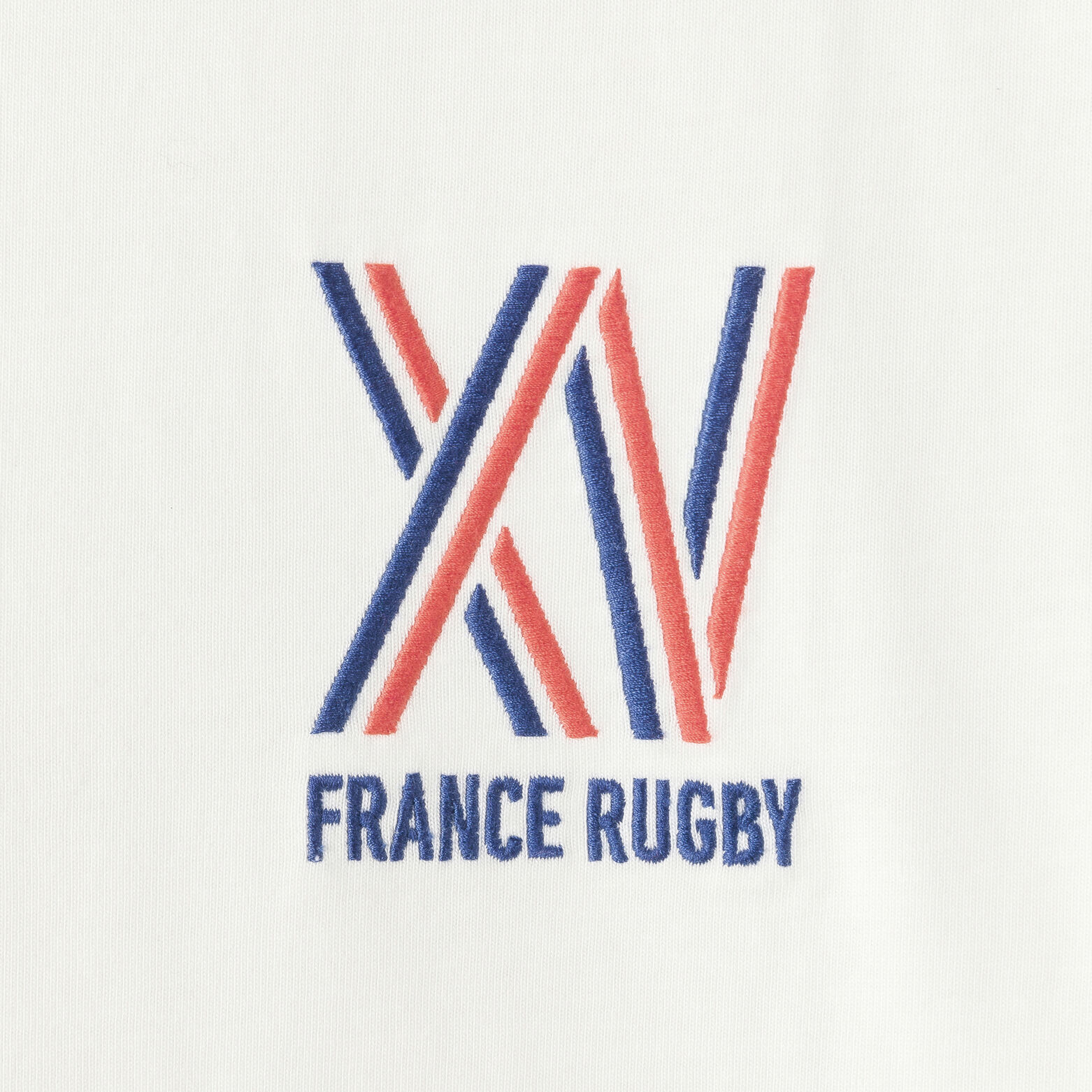 Tee shirt brod&eacute; poitrine licence France Rugby