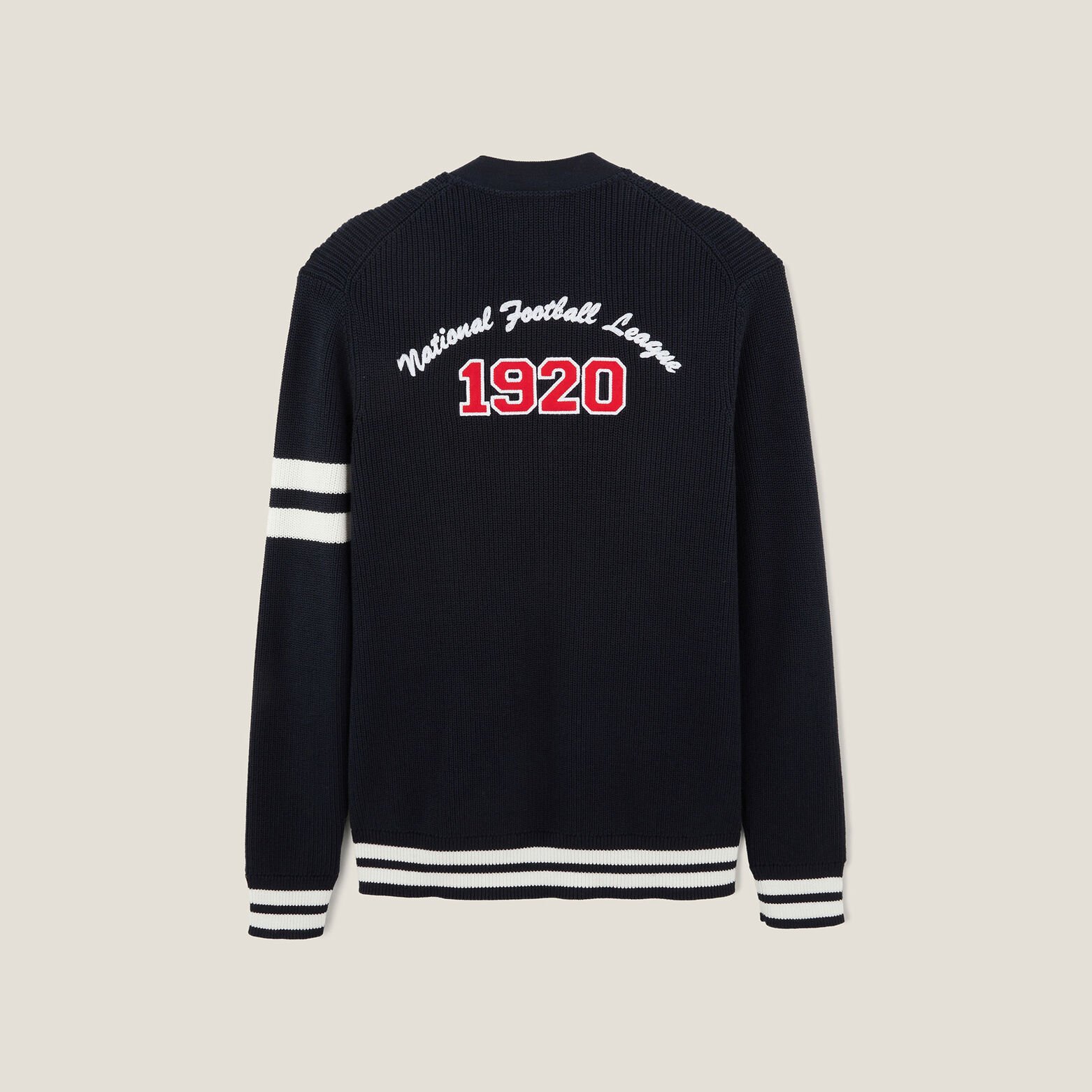 Gilet cardigan boutonn&eacute; licence NFL