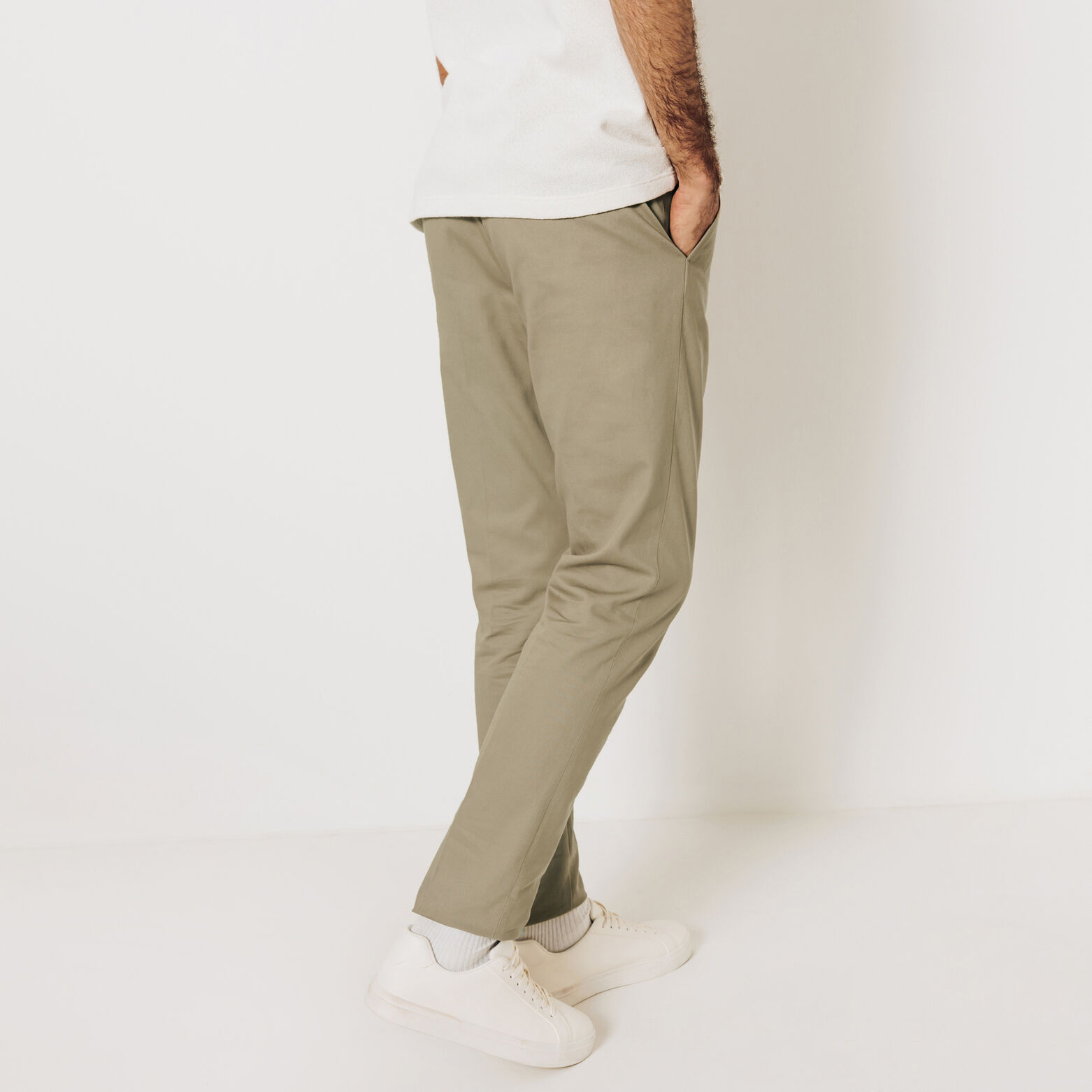 Pantalon tapered twill