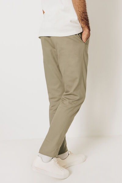 Pantalon tapered twill