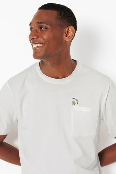 Tee shirt brod&eacute; col rond