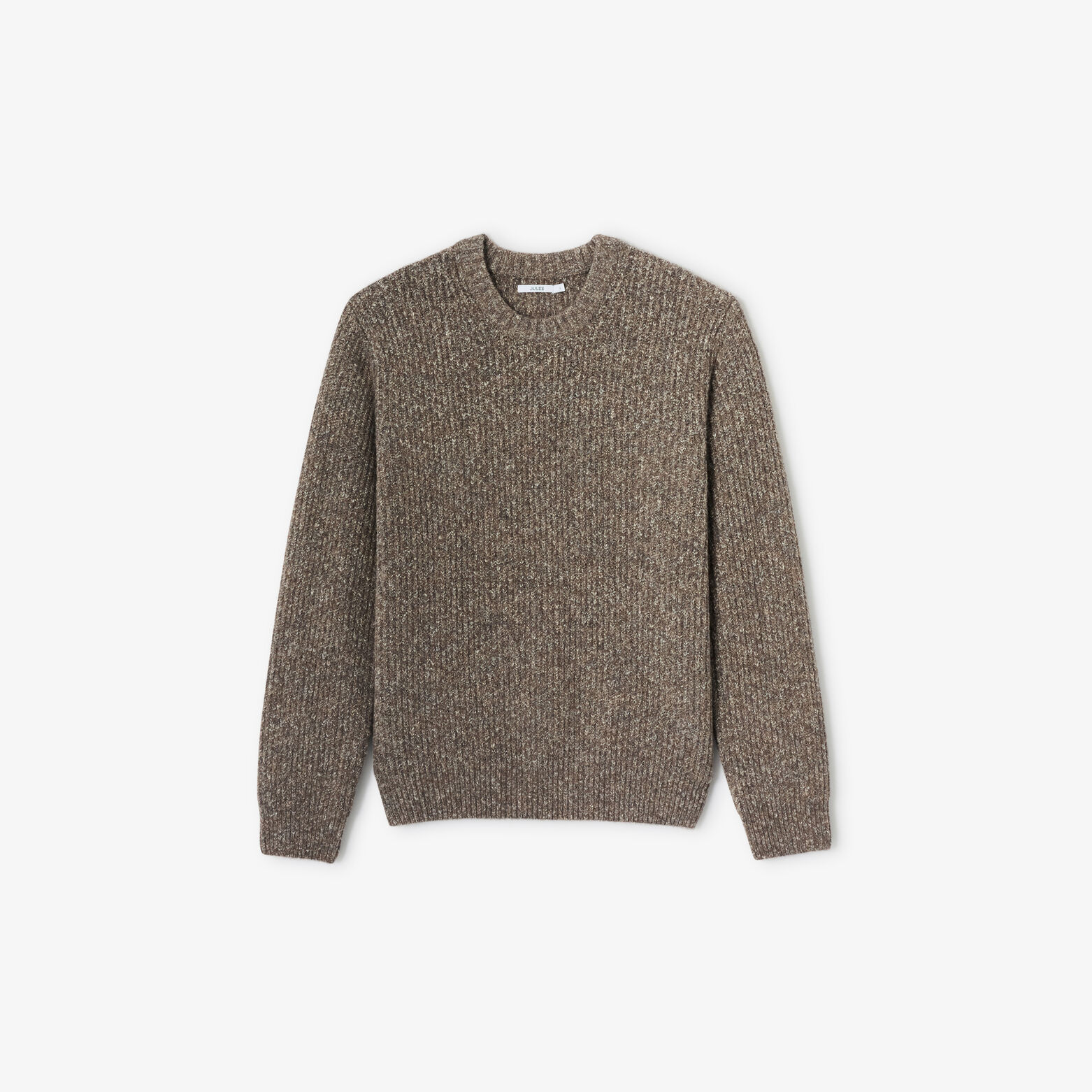Pull col rond tweed