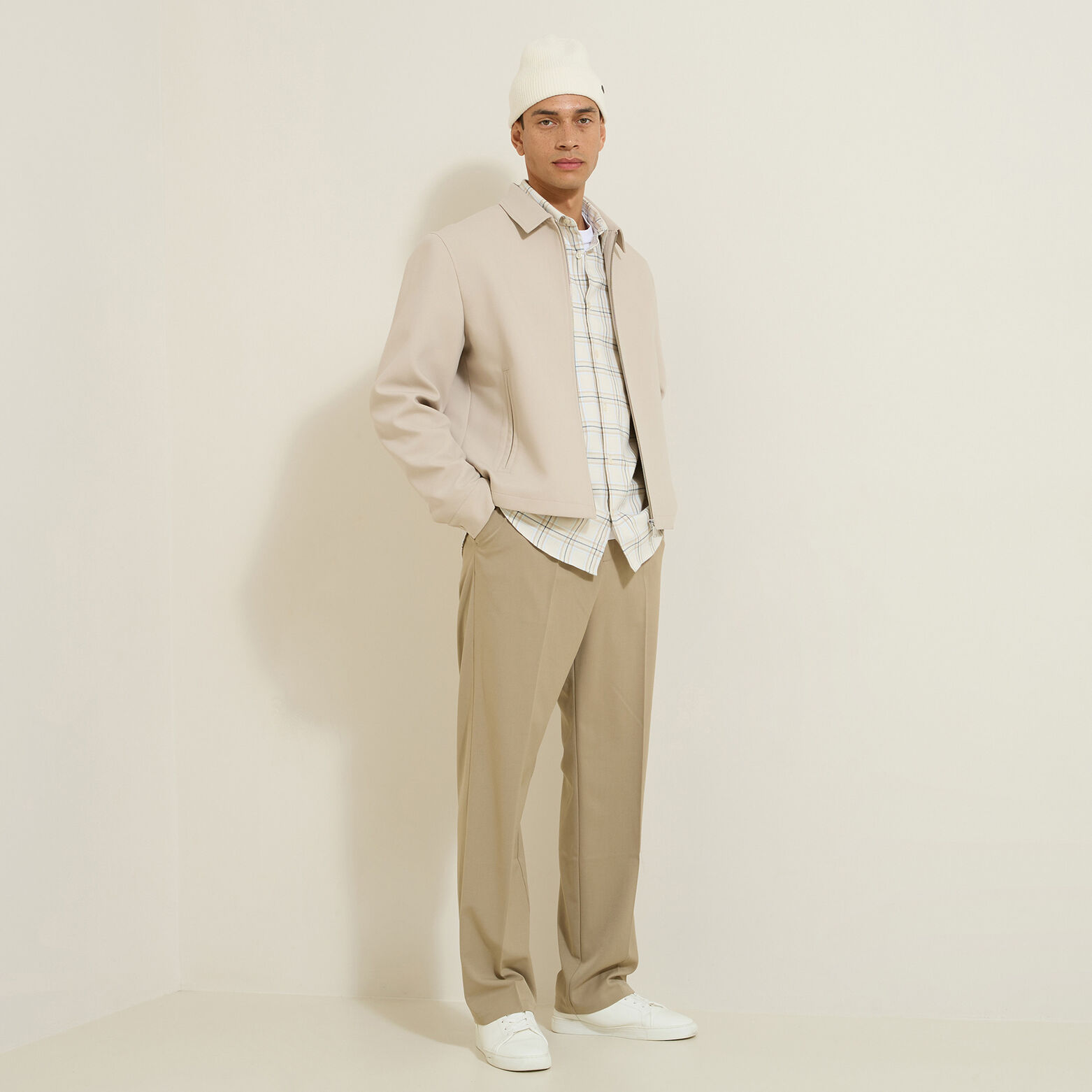 Chemise en coton flanelle &agrave; carreaux