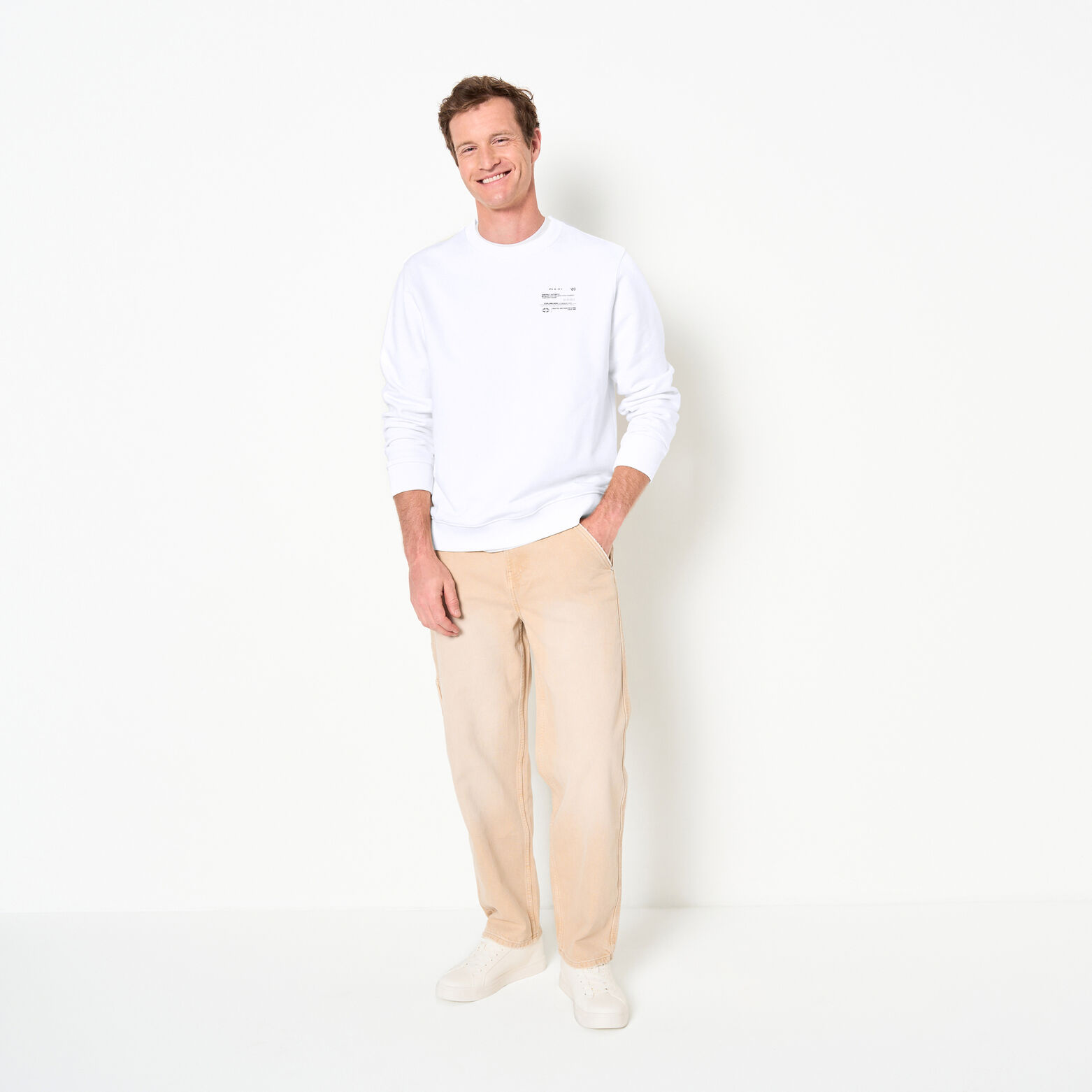 Sweater met ronde hals en print