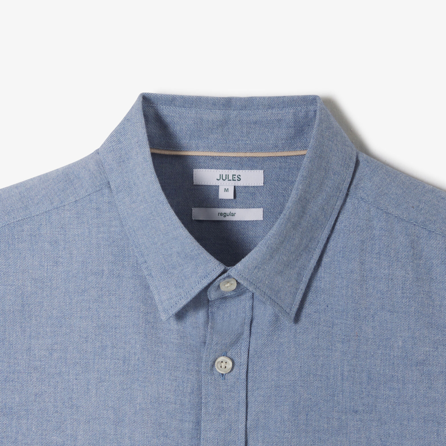 Slim fit hemd in flanelkatoen