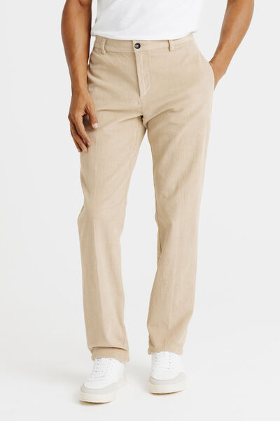 Pantalon chino straight velours