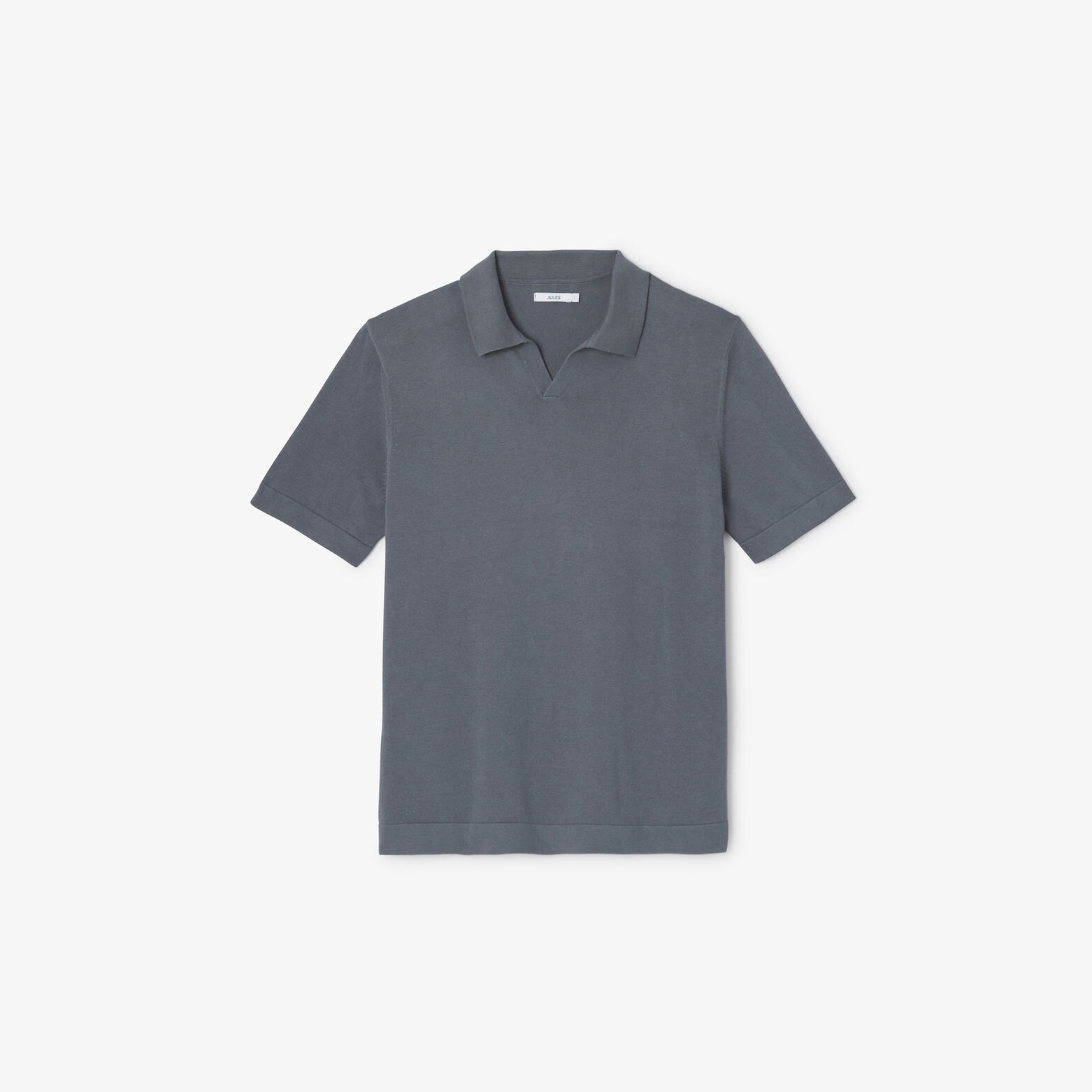 Polo in tricot met jersey resortkraag