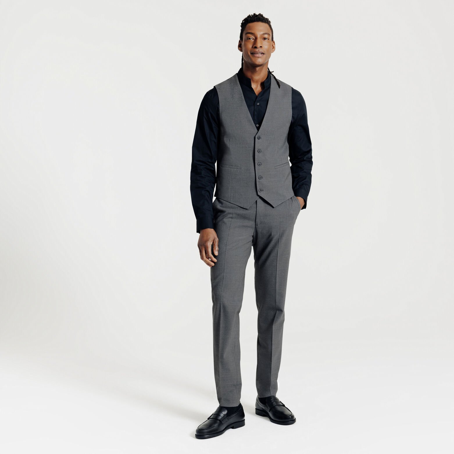 Gilet de costume slim bi-strech