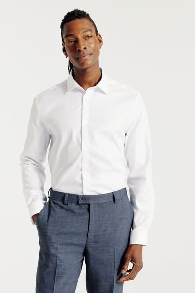 Chemise sans repassage en coton slim