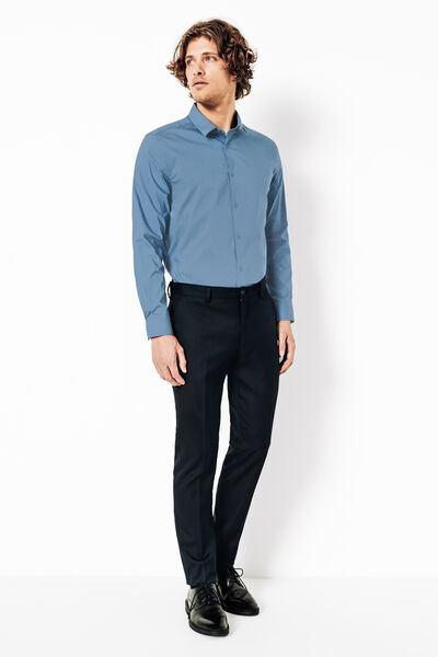 Chemise regular unie coton