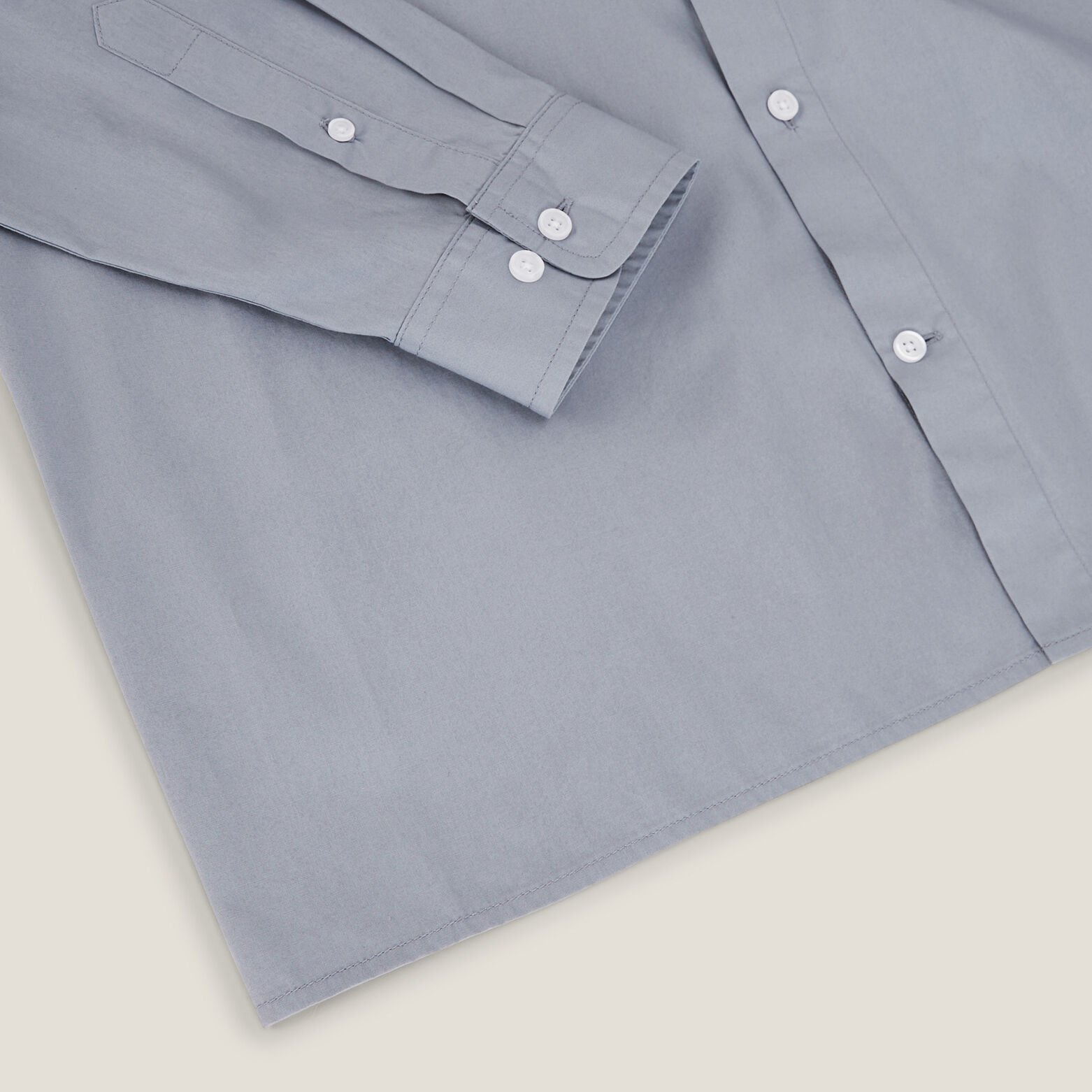 Effen katoenen overhemd