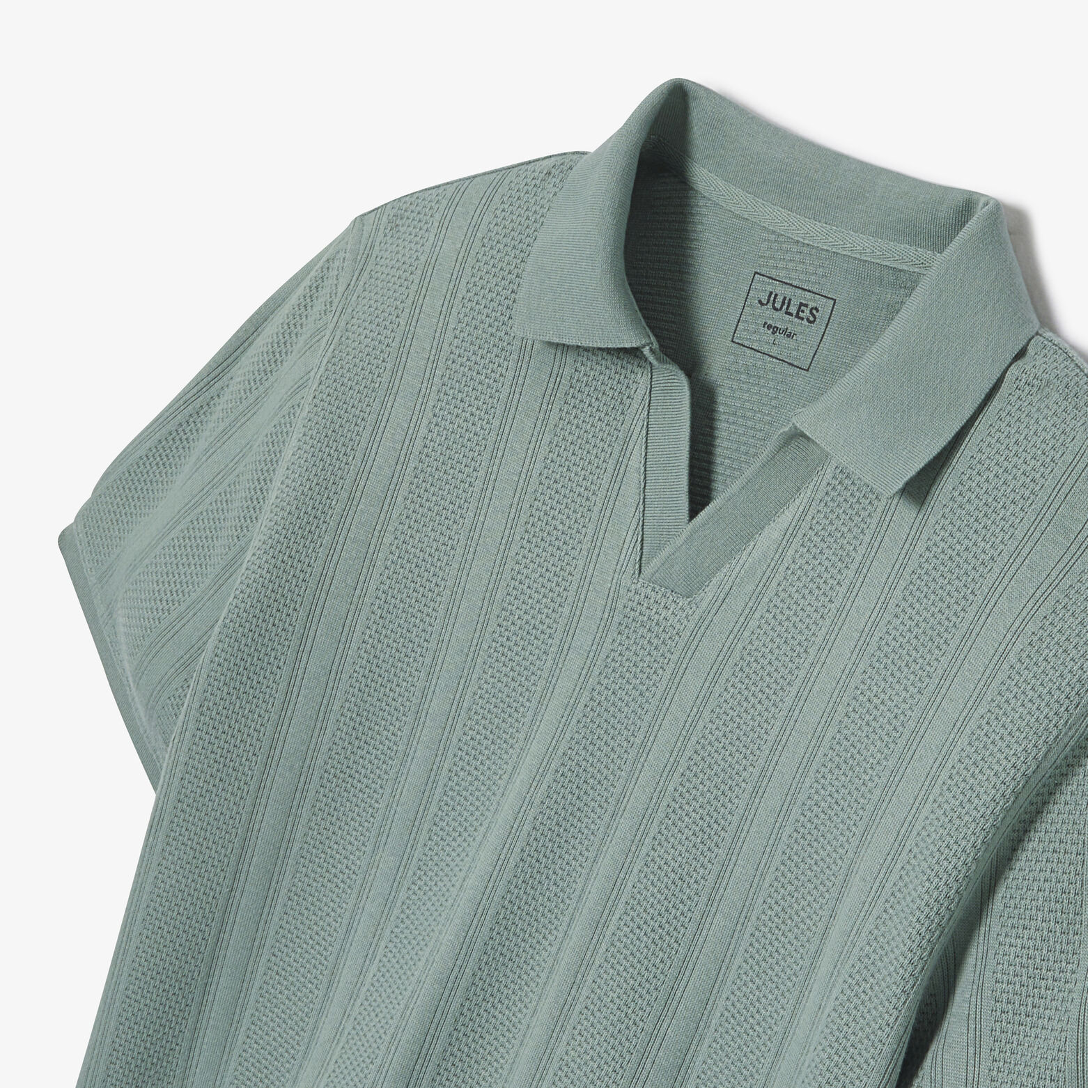 Polo manches courtes col resort &agrave; lignes