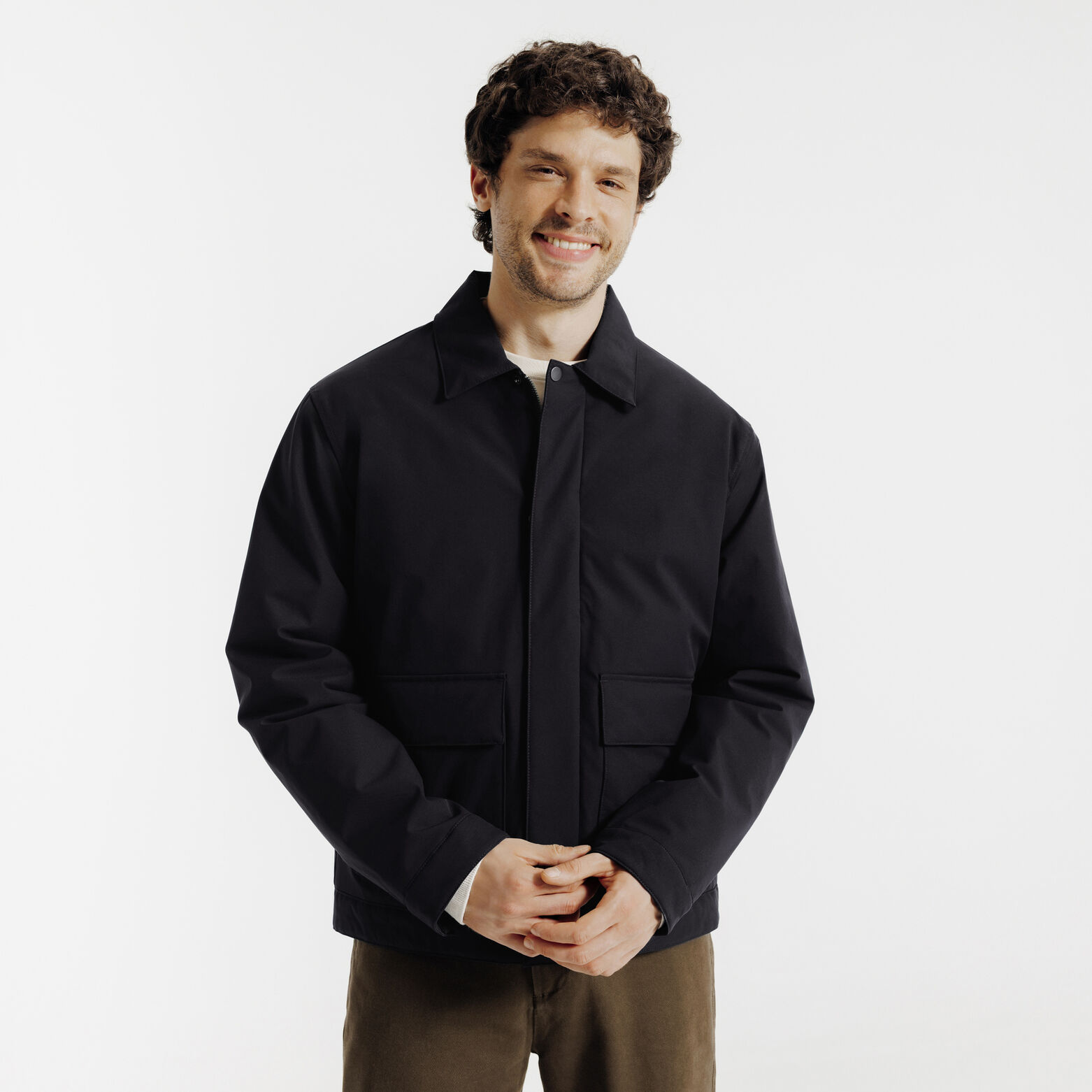 Blouson col chemise rembourr&eacute;