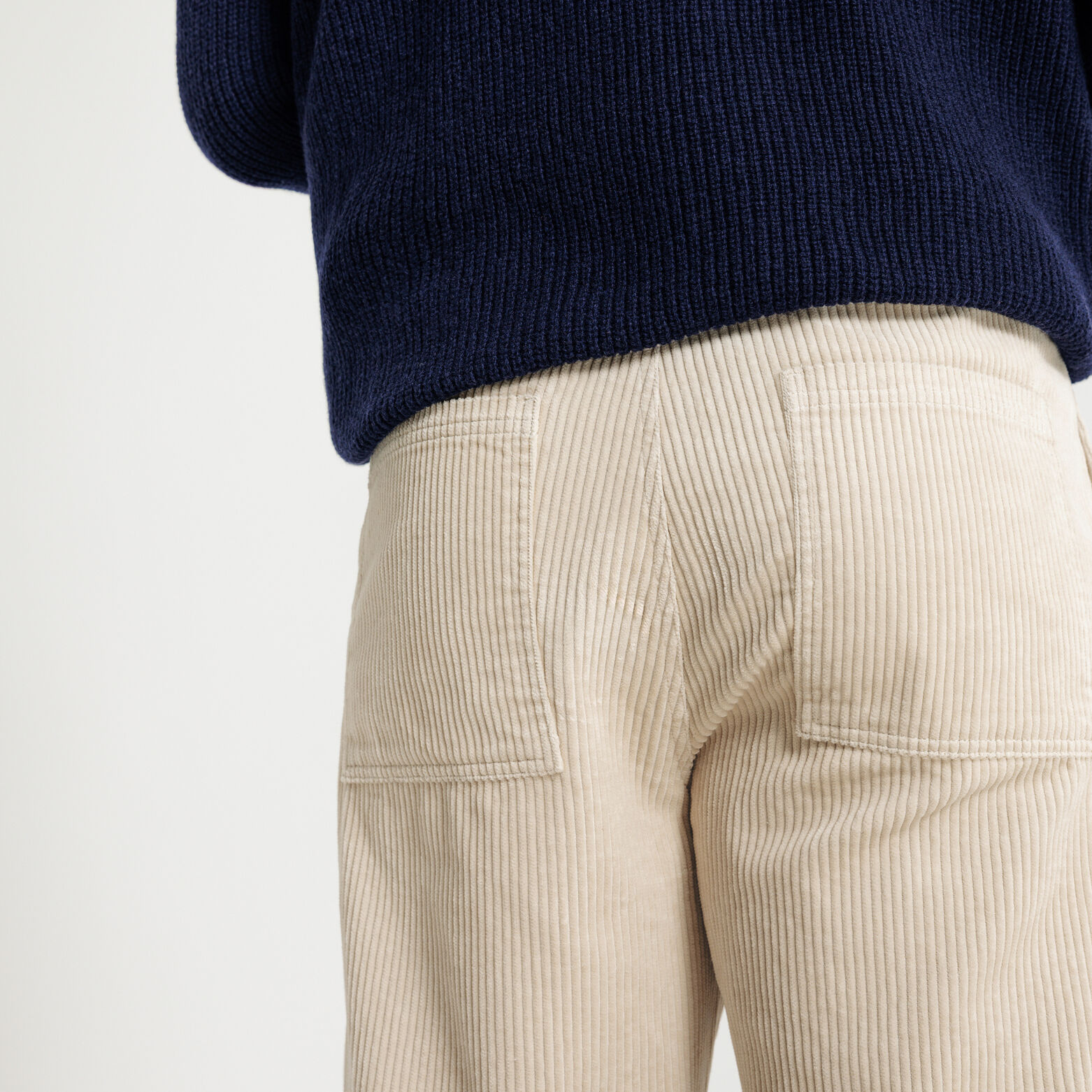 Fluwelen broek met elastische tailleband