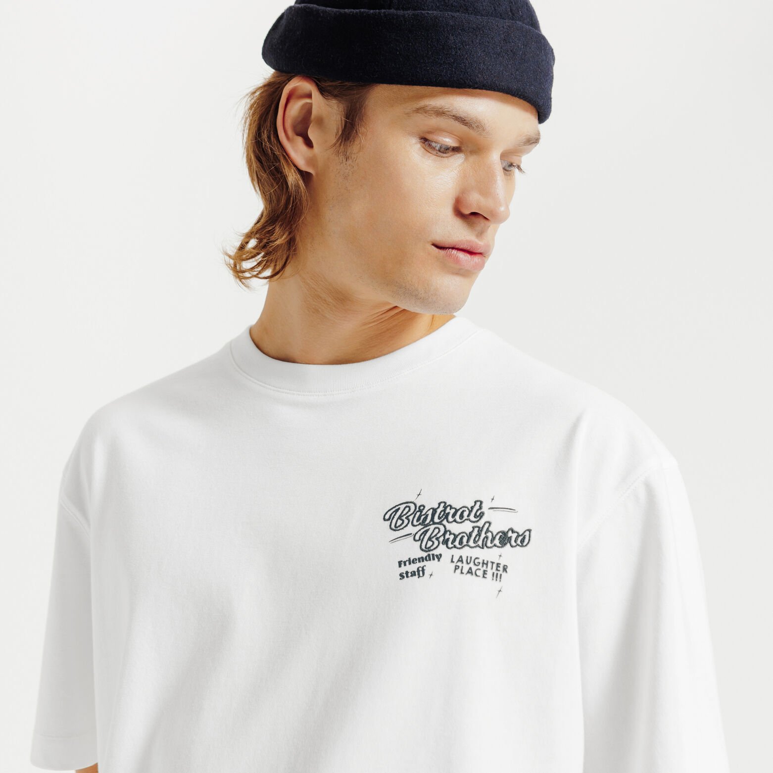 Tee shirt imprim&eacute; "Bistrot Brother" devant et dos