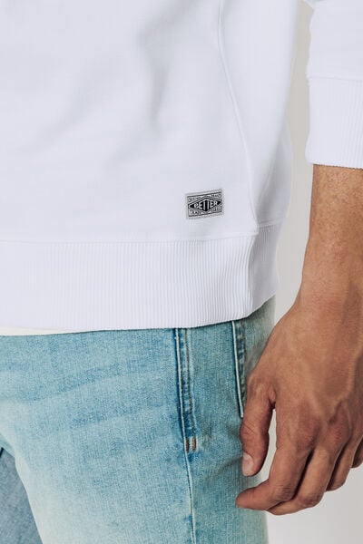 Sweater ronde hals in textuurstof