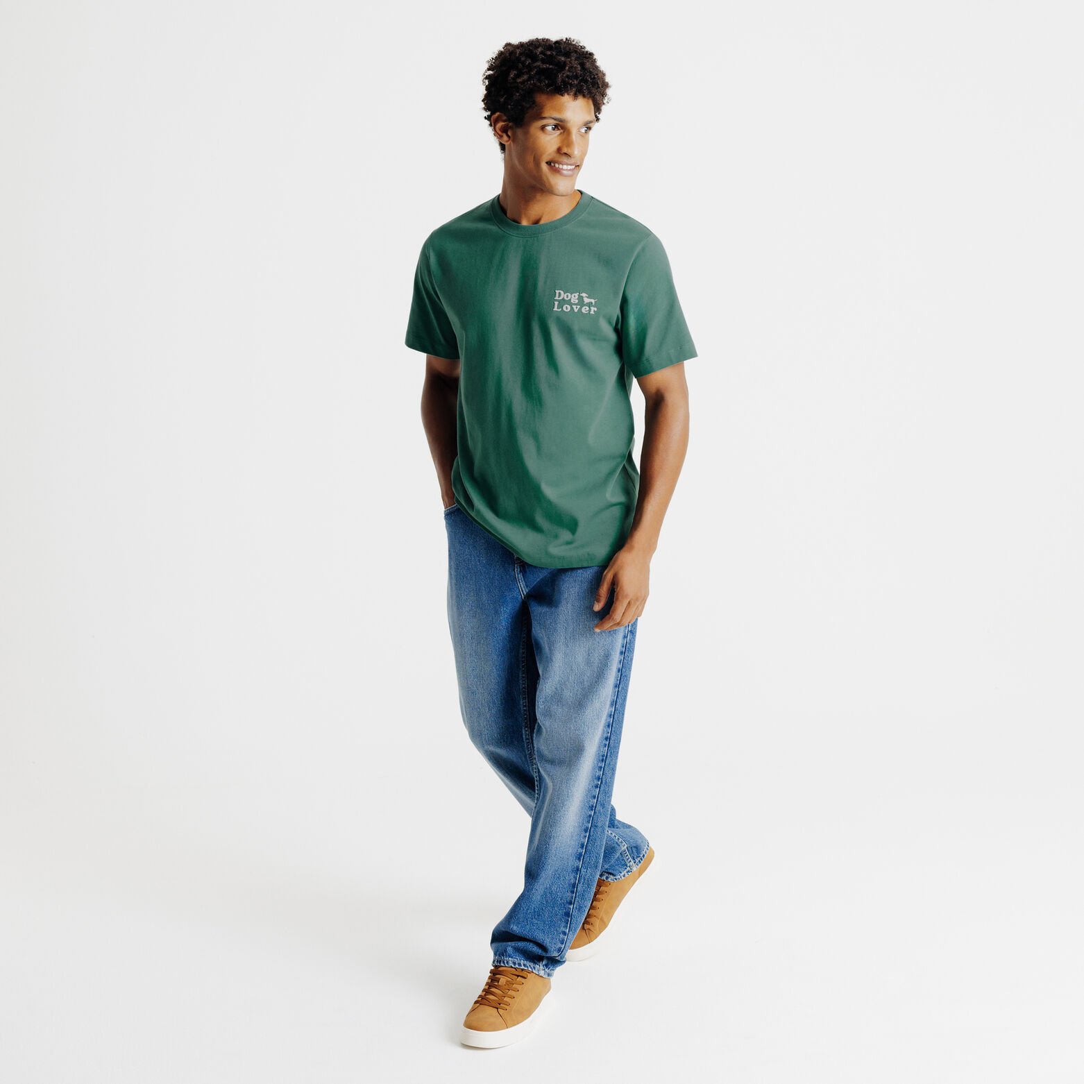 Tee shirt imprim&eacute; poitrine chien