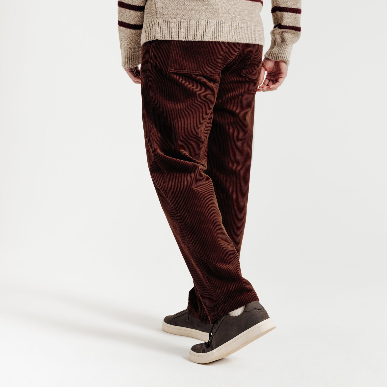 Fluwelen broek met elastische tailleband