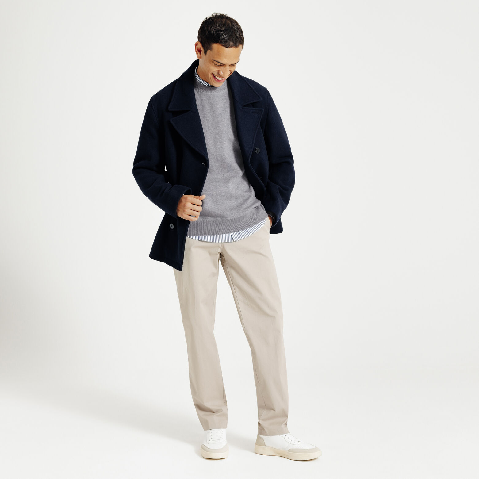 Pull col rond relax tricotage jacquard