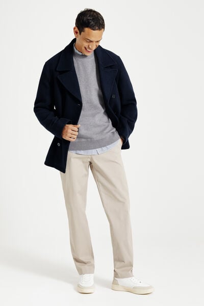 Pull col rond relax tricotage jacquard