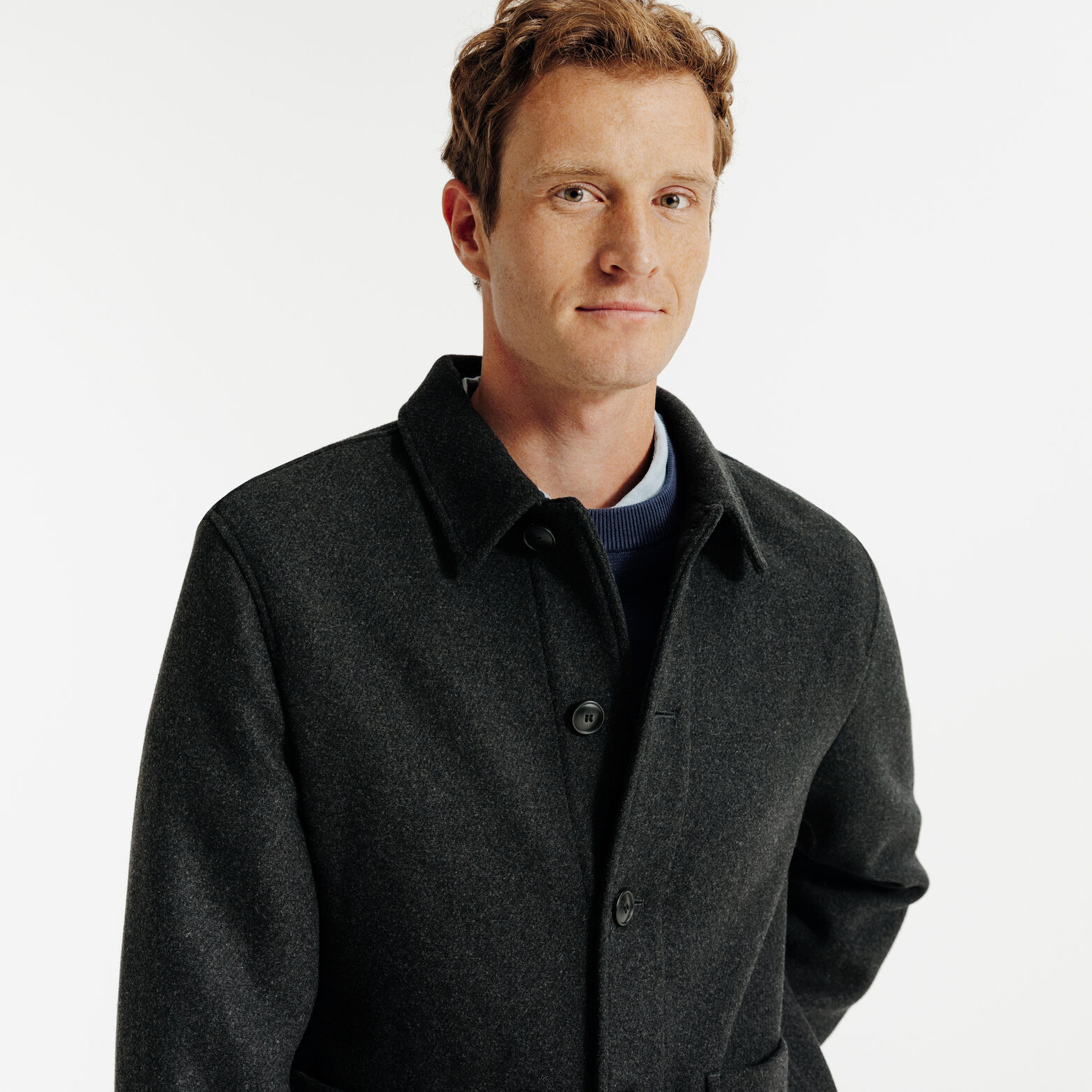 Vest met hemdskraag en knopen