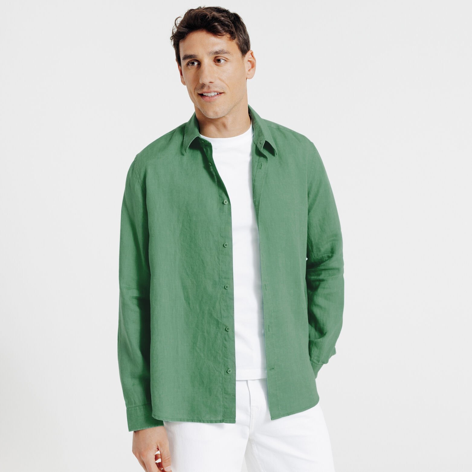 Chemise en lin unie