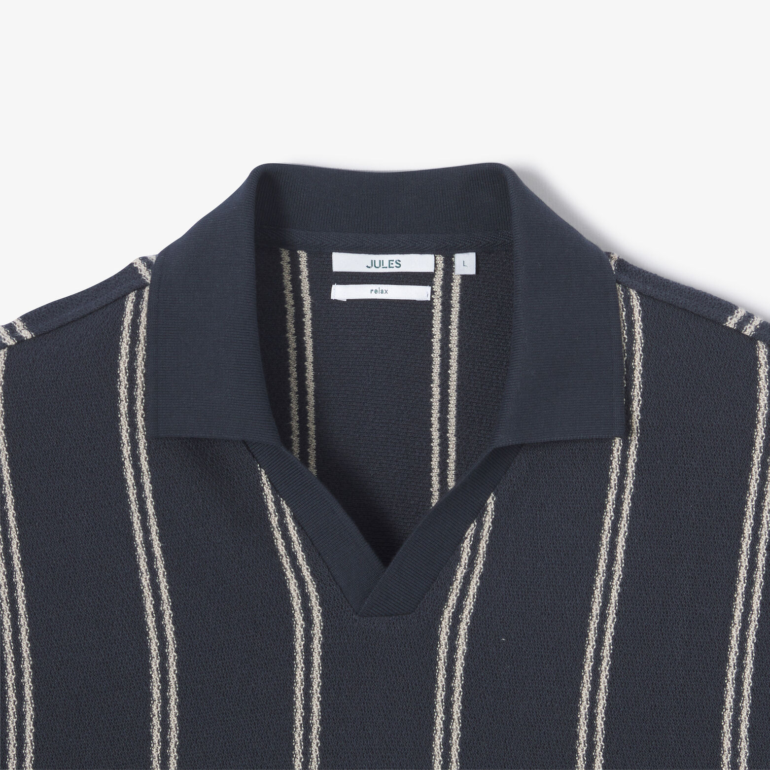 Polo manches courtes ray&eacute; col resort