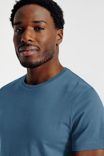 Tee shirt en coton col rond basique