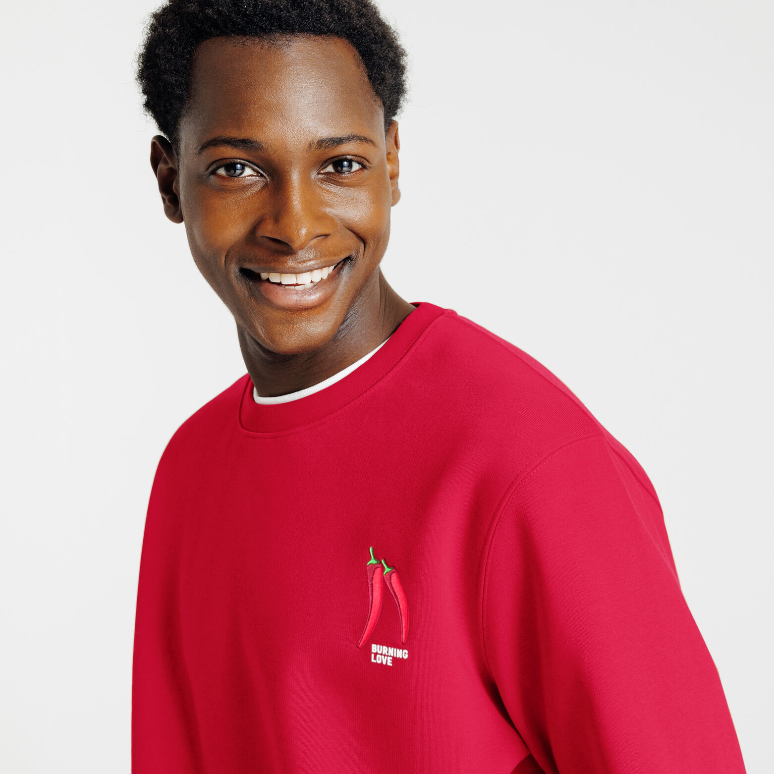 Sweat col rond animation Saint-Valentin