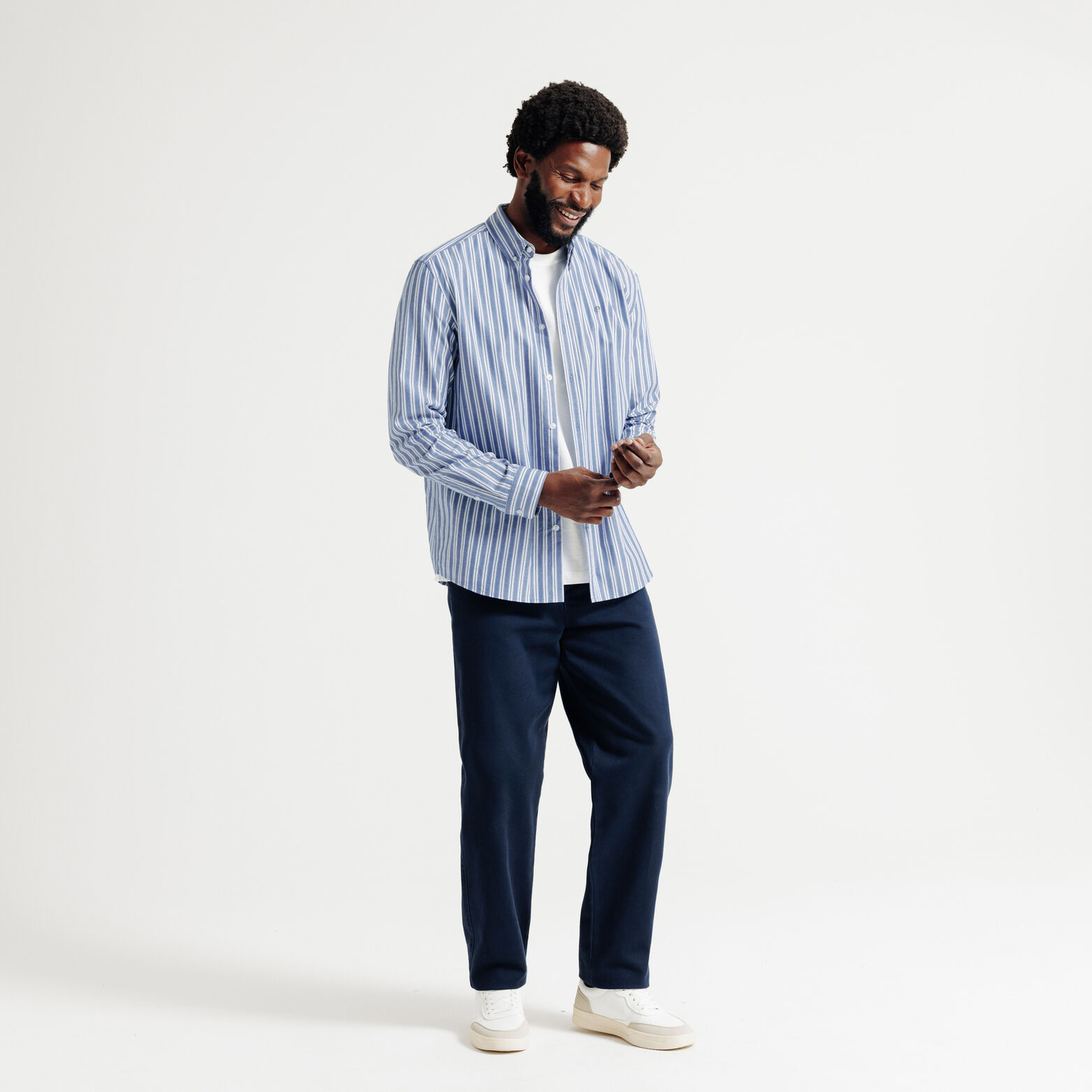 Gekleurd streepjeshemd in katoen