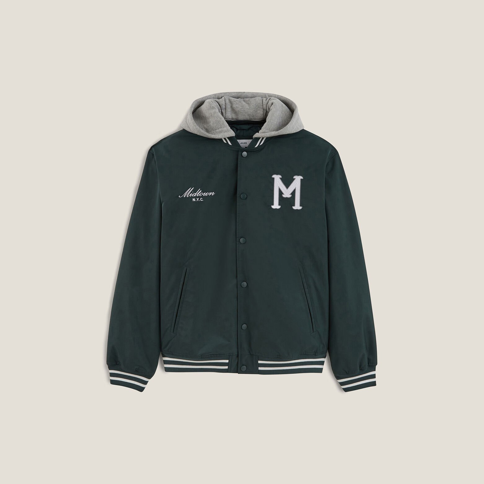 Blouson campus &agrave; capuche