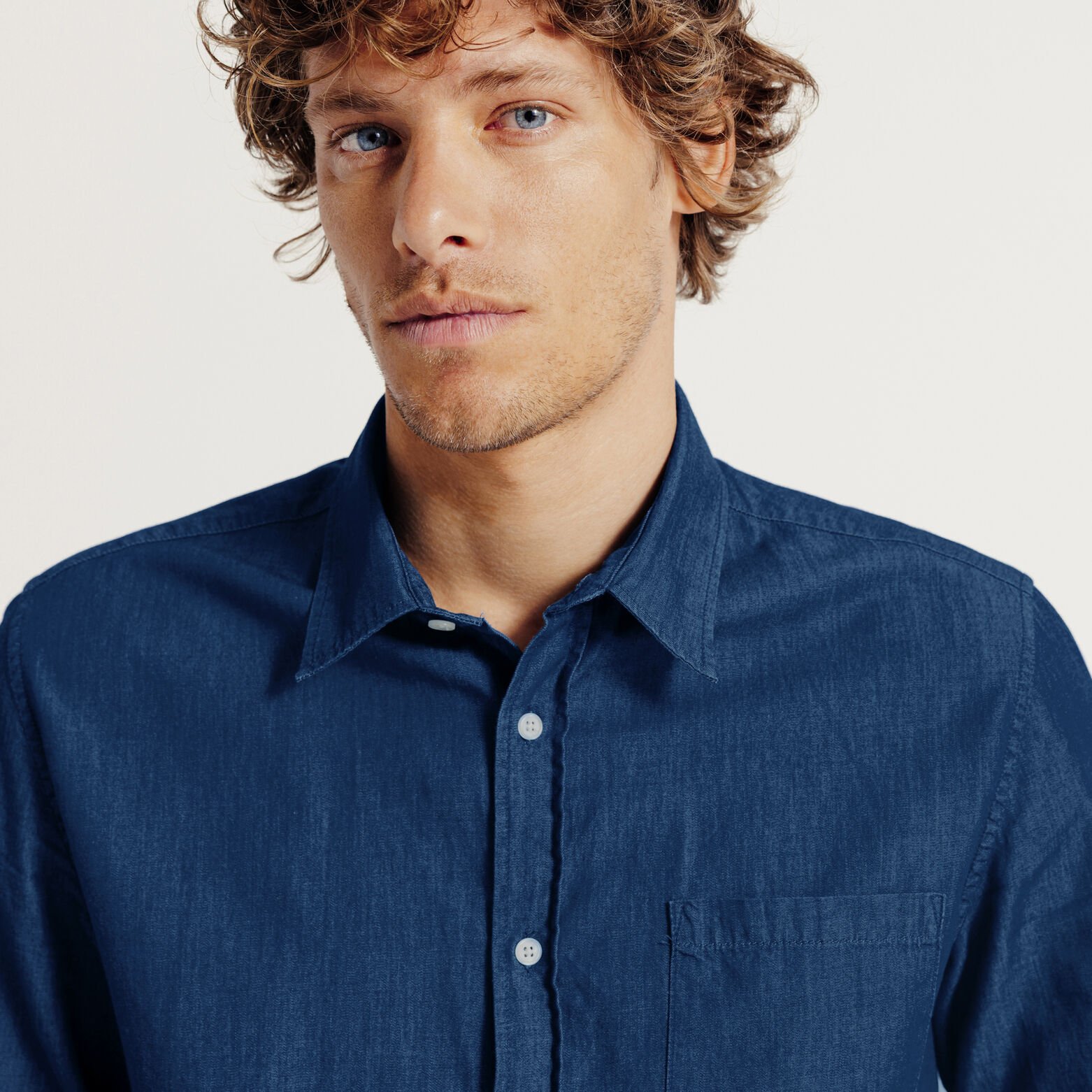 Hemd in chambray katoen