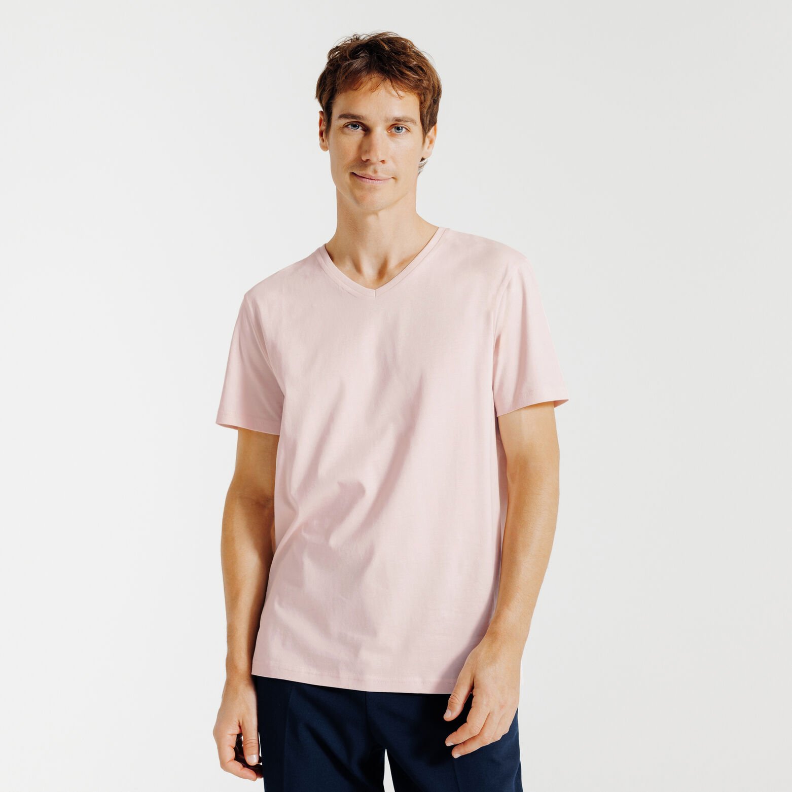 Tee shirt col V en coton