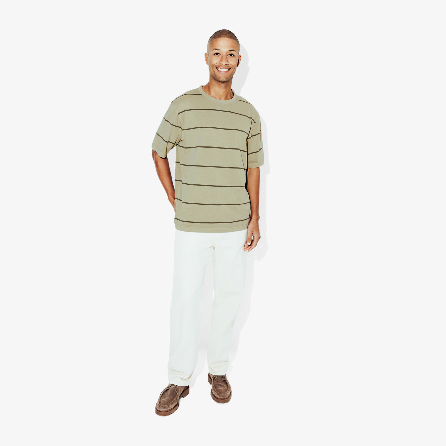 Tee shirt ray&eacute; col rond