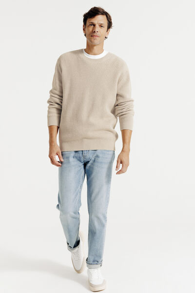 Pull col rond en c&ocirc;te