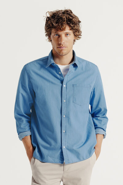 Chemise en coton chambray