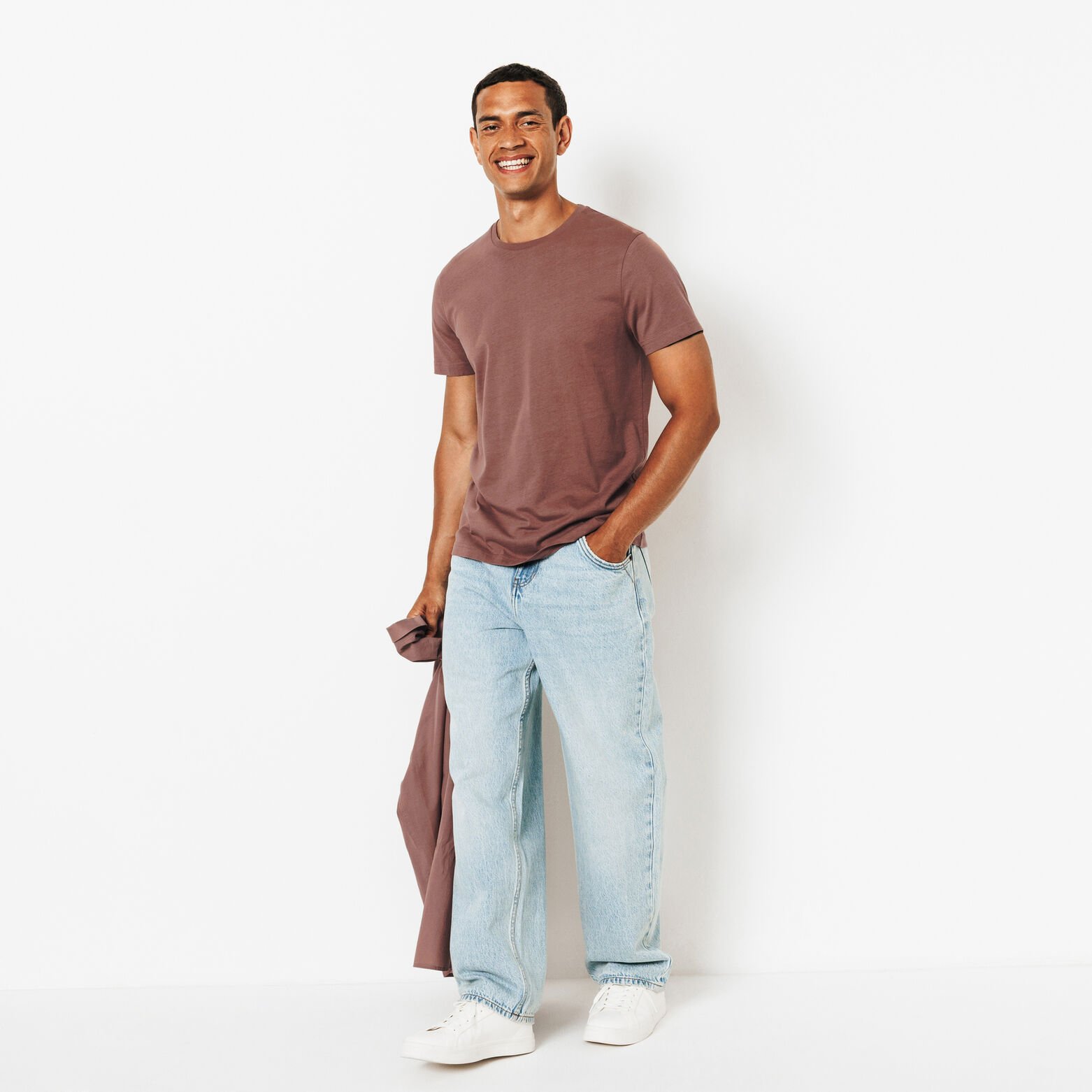 Basic T-shirt met ronde hals