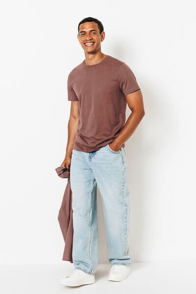 Tee shirt en coton col rond basique