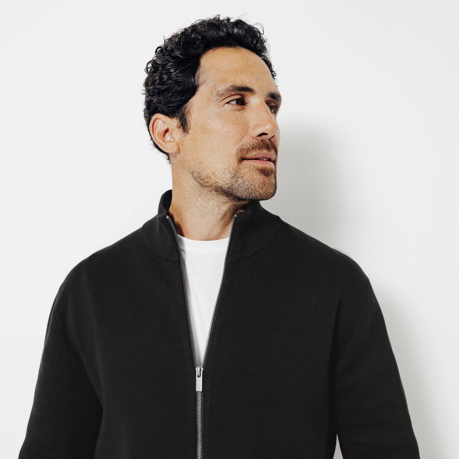 Gilet zipp&eacute; col montant