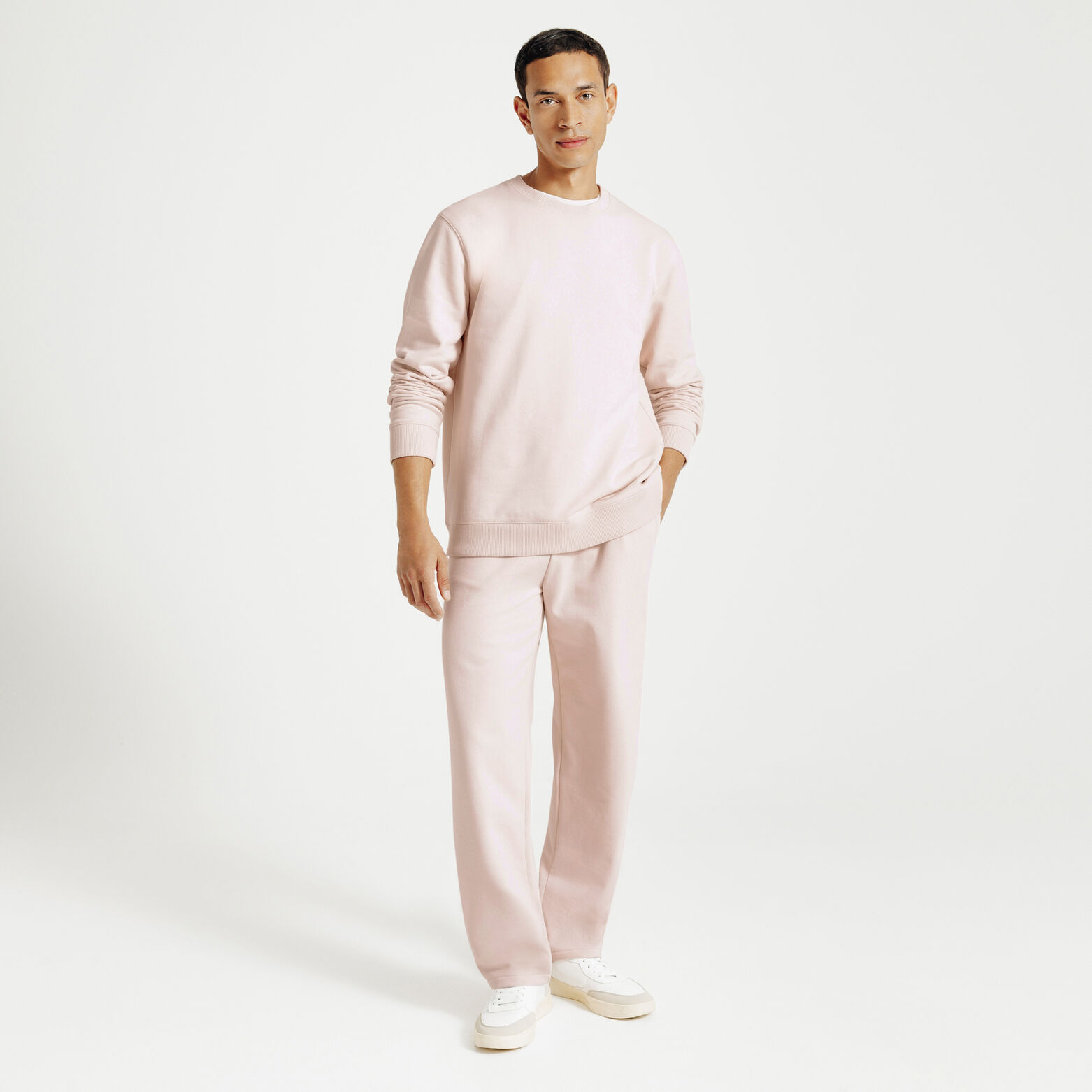 Ensemble sweat et jogging - Rose p&acirc;le