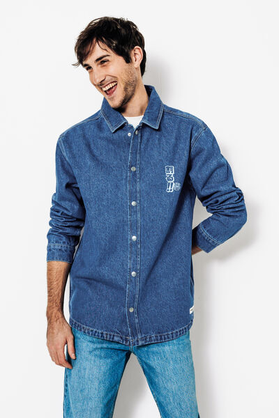 Veste en jean imprim&eacute;e Japon by Paiheme Studio