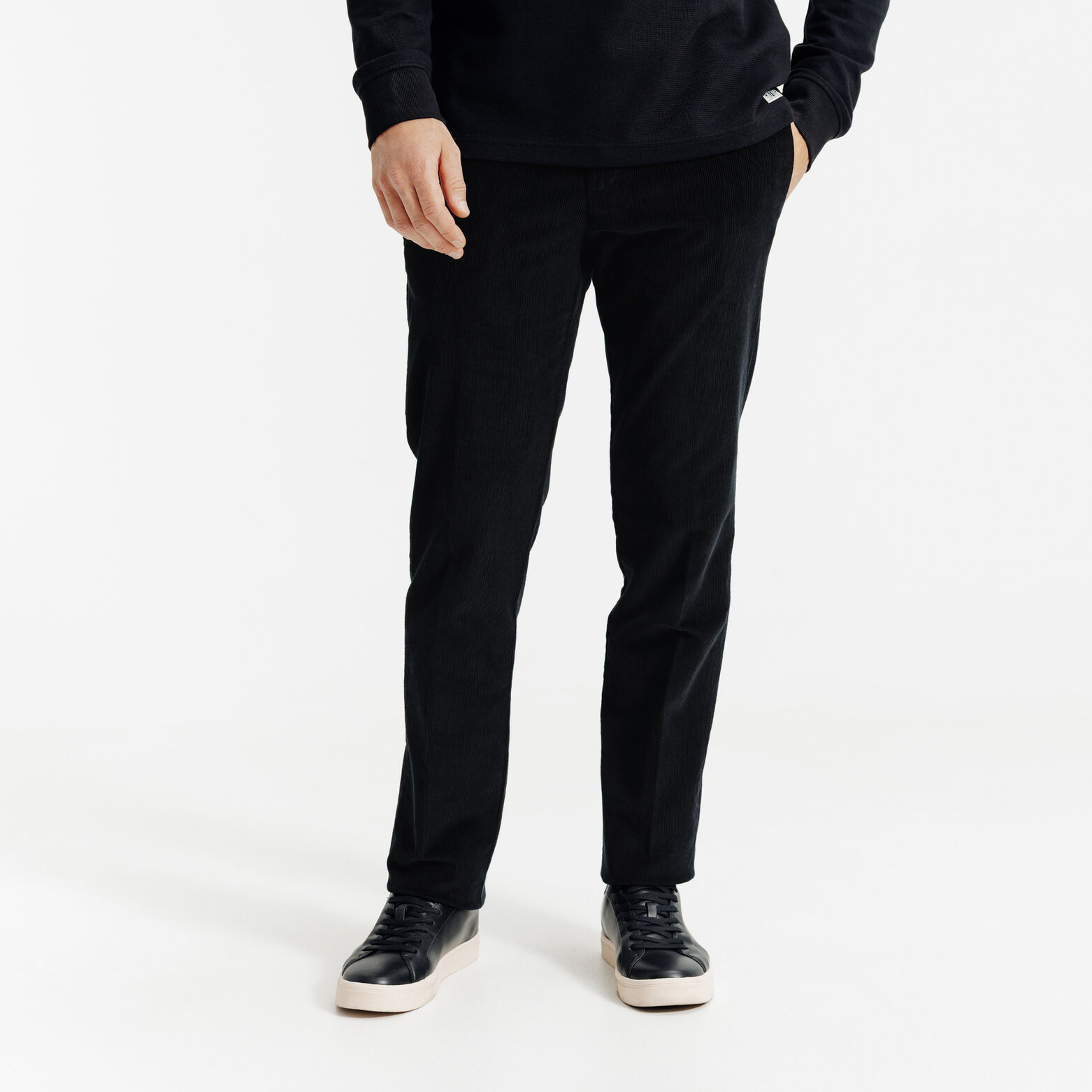 Pantalon chino straight velours