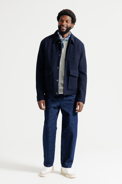 Pull col v sans manches