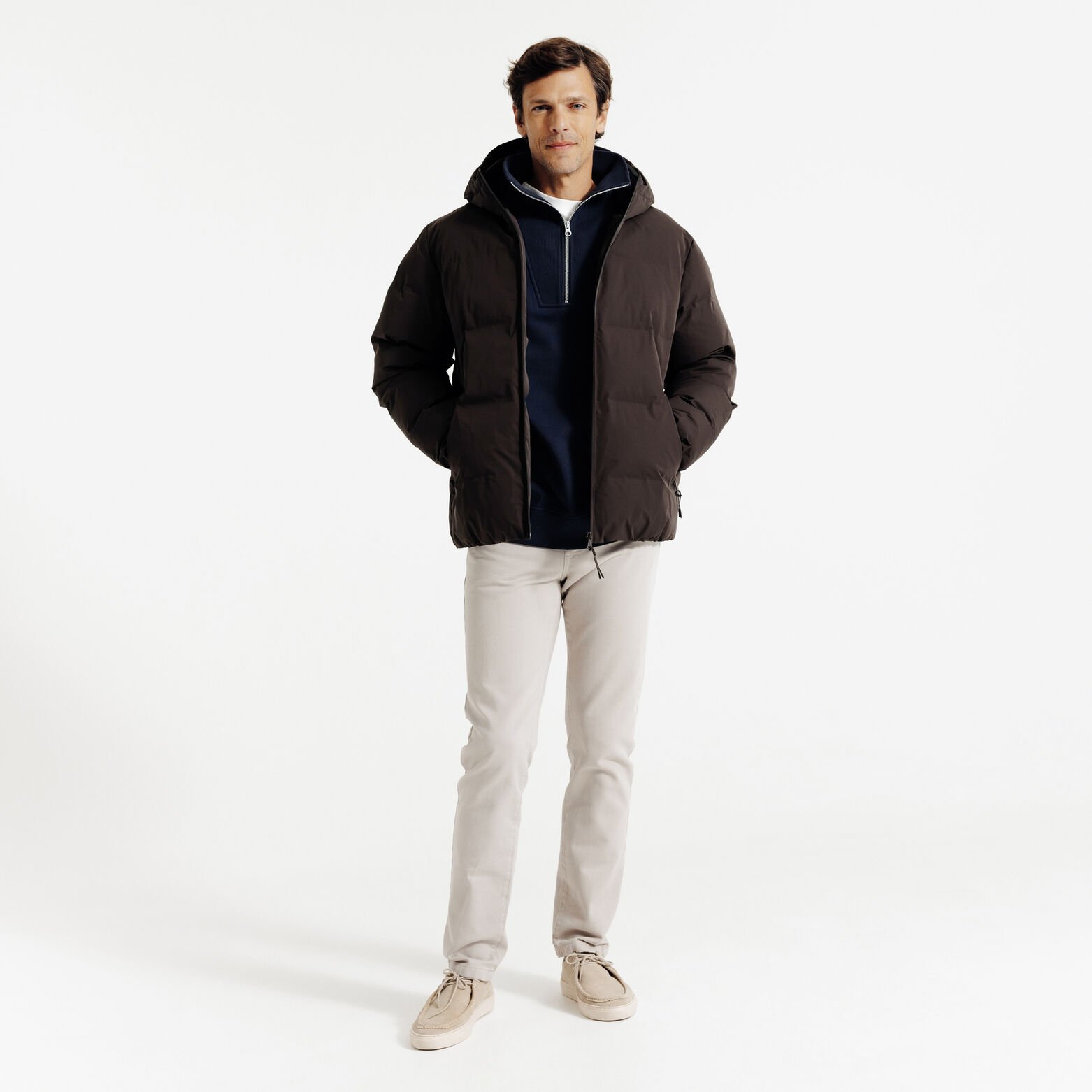 Doudoune zipp&eacute;e &agrave; capuche