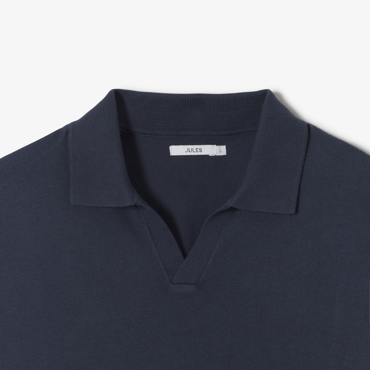 Polo en maille manches longues col resort