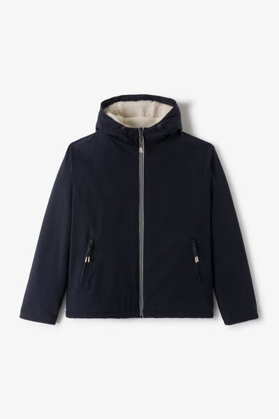 Blouson &agrave; capuche doubl&eacute; en sherpa