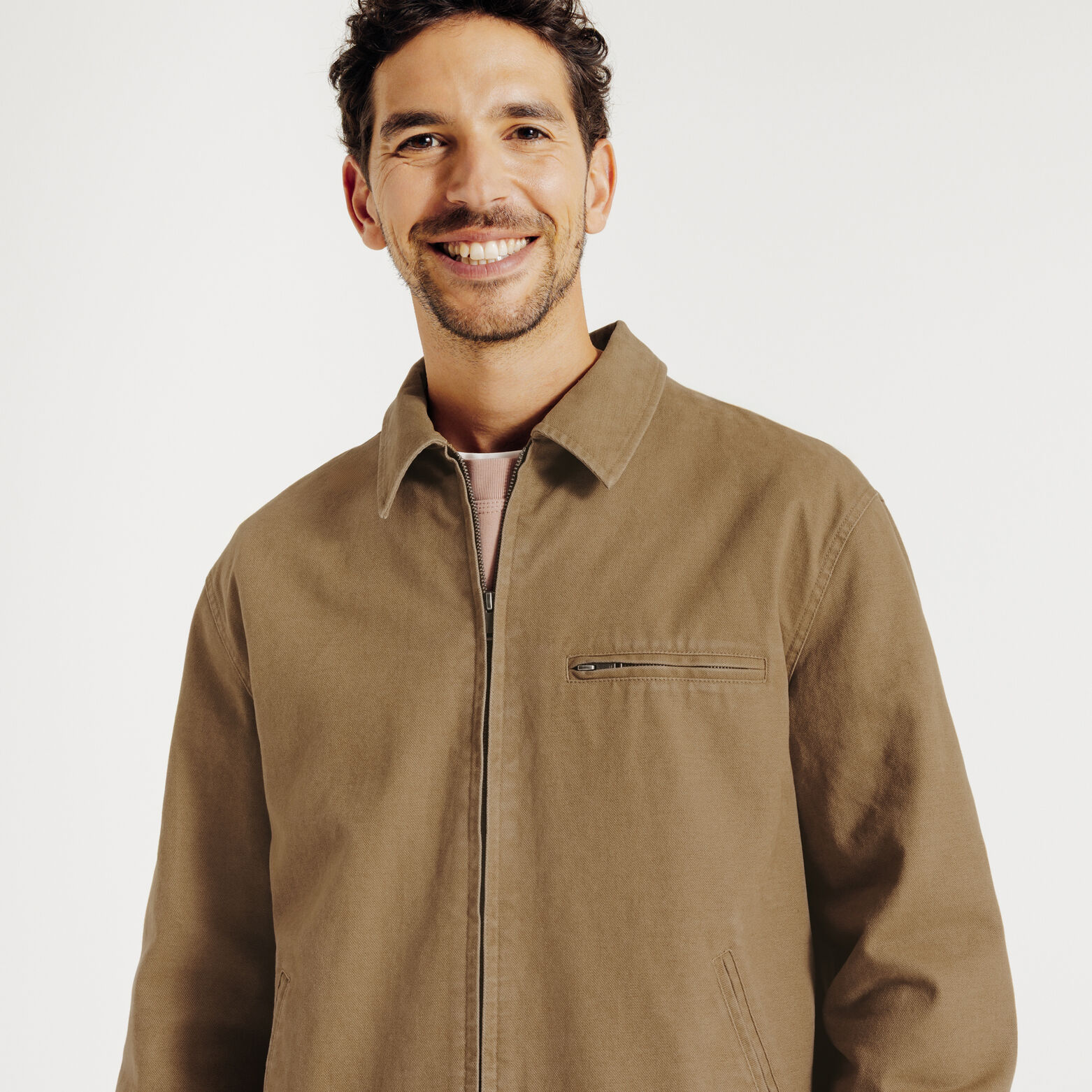 Jack voor tussenseizoen met hemdskraag