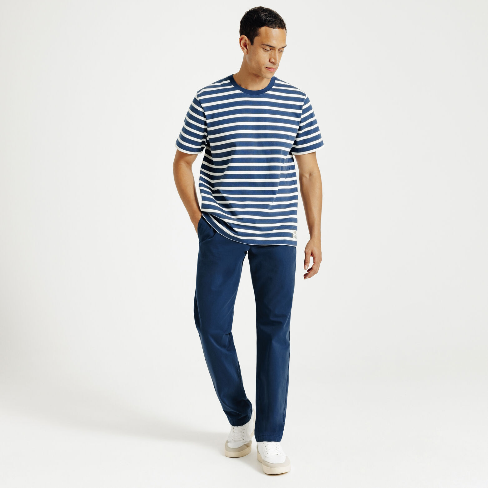 Pantalon straight taille &eacute;lastiqu&eacute;e