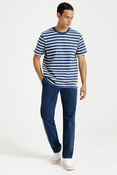 Pantalon straight taille &eacute;lastiqu&eacute;e